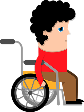persona discapacitada en silla de ruedas con discapacidad