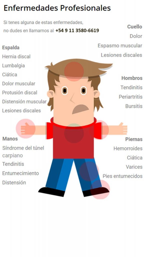 enfermedades de trabajo lesiones frecuentes